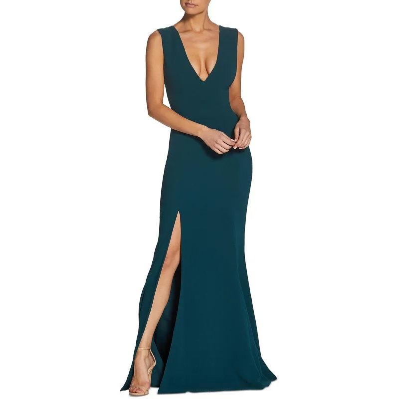 Dress The Population Womens Sandra V-Neck Sleeveless Evening Dress Tunics Office stylish