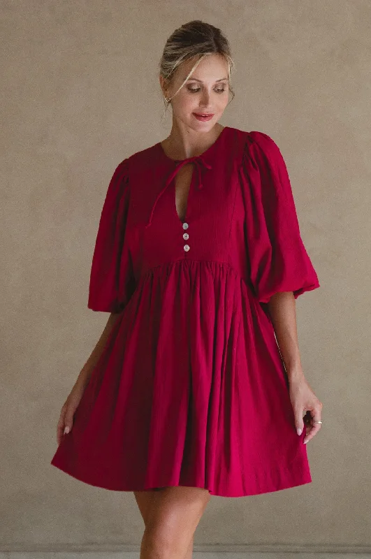 Maribelle Baby Doll Linen Dress Tunics Sophisticated sleek