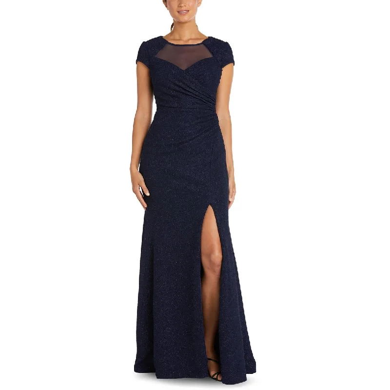 NW Nightway Womens Petites Glitter Maxi Evening Dress Tunics Chinos classic