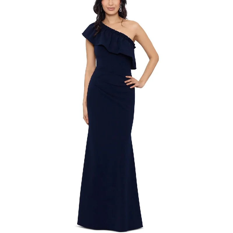 Betsy & Adam Womens Ruffled Long Evening Dress Tunics Sale discount