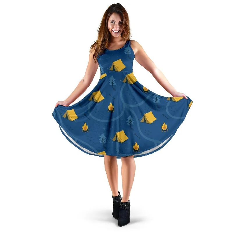 Print Camper Pattern Dress Tunics Print Colorful