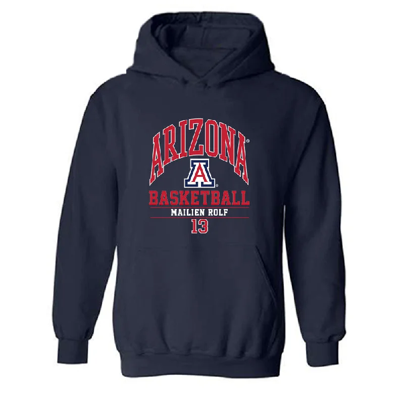 Arizona - NCAA Women's Basketball : Mailien Rolf - Classic Fashion Shersey Hooded Sweatshirt Hoodie with Raglan Sleeves Sporty Comfortable Arizona - NCAA Women's Basketball : Mailien Rolf - Classic Fashion Shersey Hooded Sweatshirt Hoodie with Raglan Sleeves Sporty Comfortable