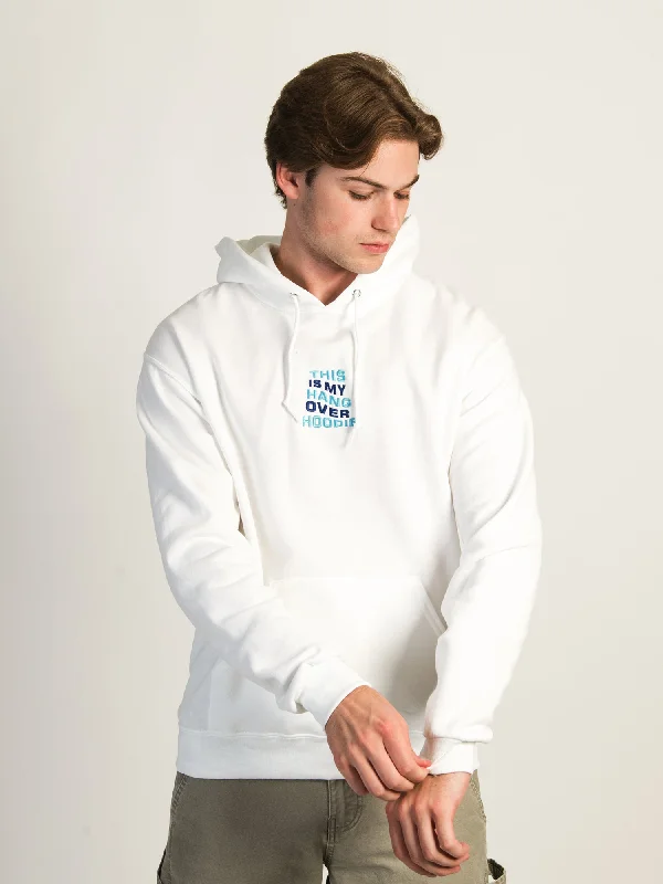 HANGOVER EMBROIDERED HOODIE Hoodie with V-Neck Classic Versatile