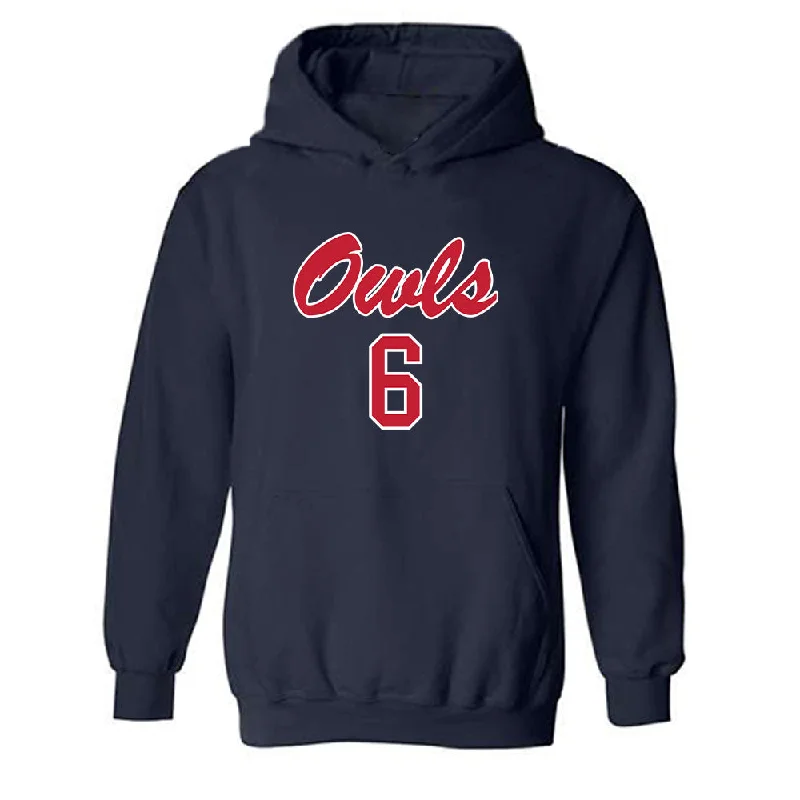 FAU - NCAA Women's Basketball : Erin Rodgers - Hooded Sweatshirt Hoodie with Front Slit Layering Stylish FAU - NCAA Women's Basketball : Erin Rodgers - Hooded Sweatshirt Hoodie with Front Slit Layering Stylish