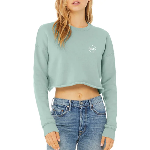 ON1E Women's Crop Sweatshirt Cotton Hoodie Fleece Lining Warmth