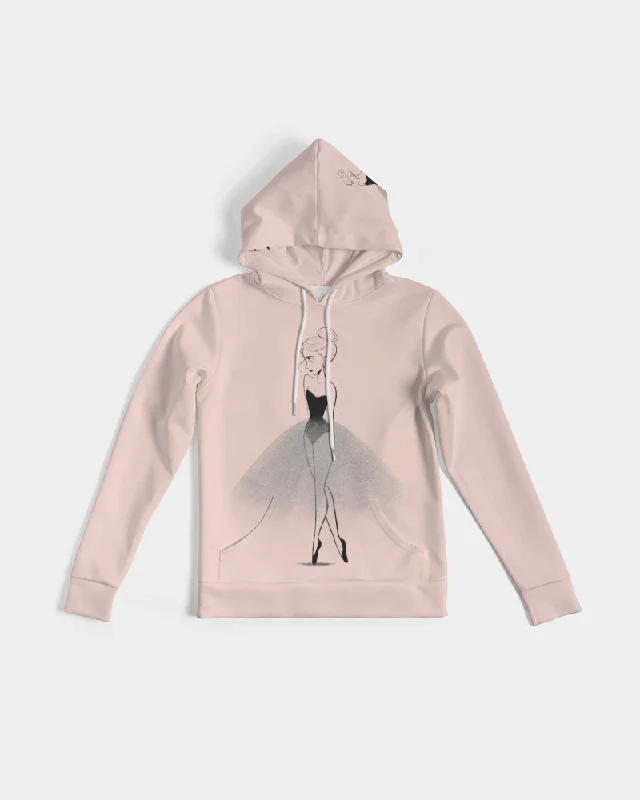 DOLLY DOODLING Ballerina Dolly pink Women's Hoodie Hoodie with Ribbed Neckline Snug Warm DOLLY DOODLING Ballerina Dolly pink Women's Hoodie Hoodie with Ribbed Neckline Snug Warm