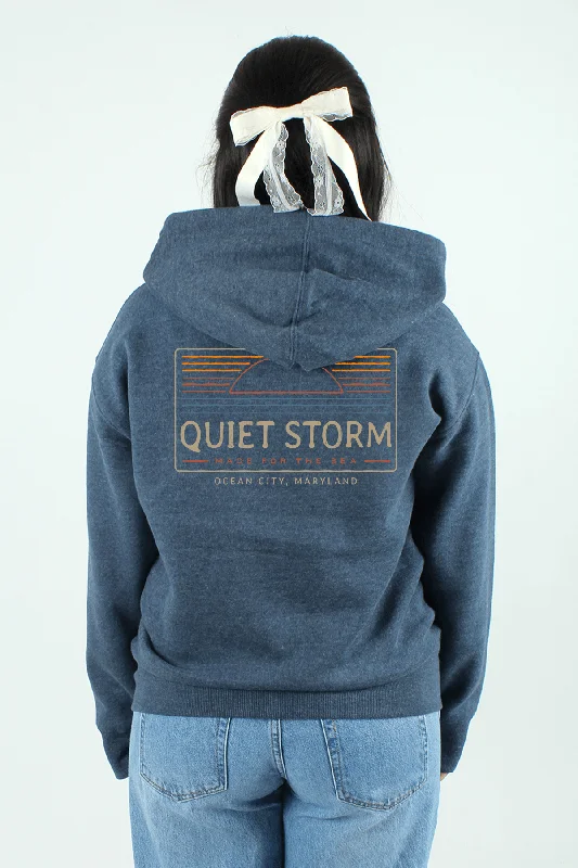 Horizon Full Zip Hoodie Hoodie with Hem Contrast Bold Stylish