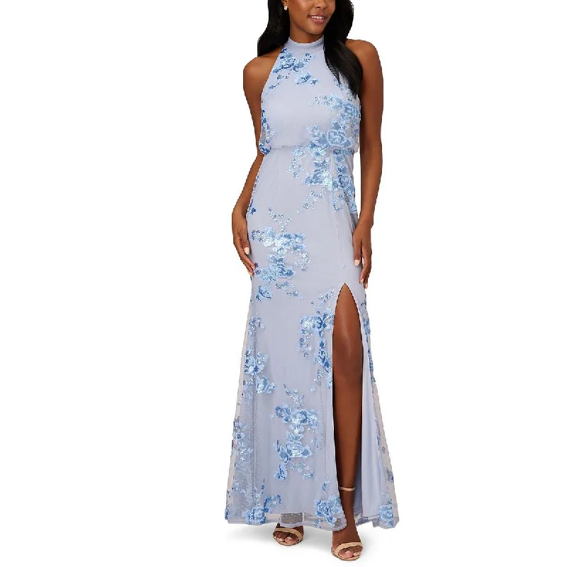 Adrianna Papell Womens Sequined Blouson Evening Dress Tunics Running lightweight