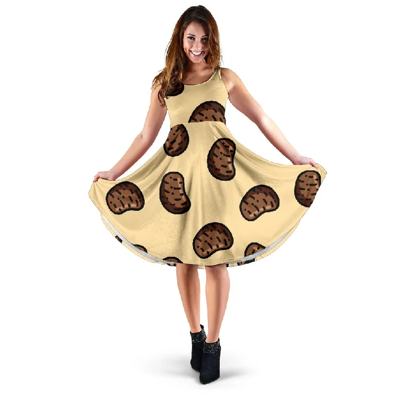 Pattern Print Potato Dress Tunics Print Colorful
