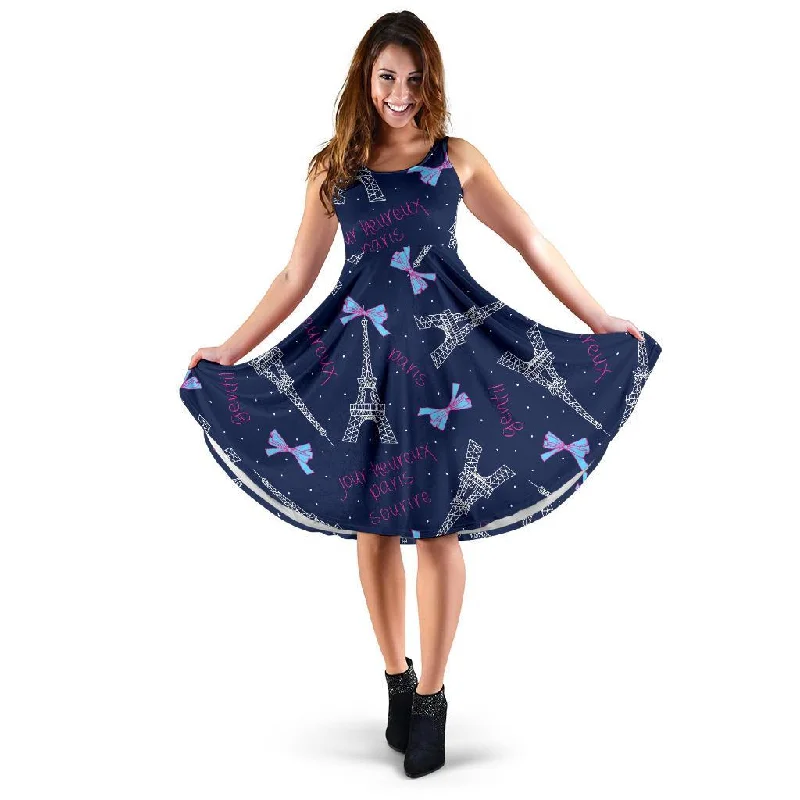 Paris Print Pattern Dress Tunics New arrival