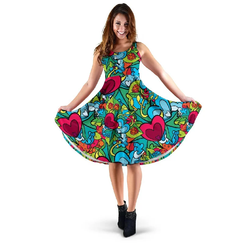 Print PatternTrippy Dress Tunics Floral girly