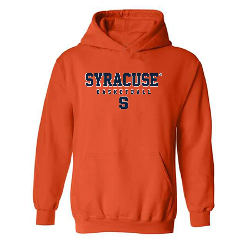 Syracuse - NCAA Women's Basketball : Angelica Velez - Classic Shersey Hooded Sweatshirt Hoodie with Hem Embroidery Detailed Premium Syracuse - NCAA Women's Basketball : Angelica Velez - Classic Shersey Hooded Sweatshirt Hoodie with Hem Embroidery Detailed Premium