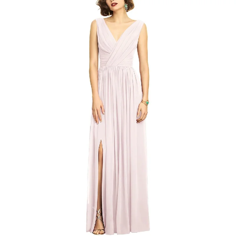 Dessy Collection by Vivian Diamond Womens Chiffon Shirred Evening Dress Tunics Cozy soft