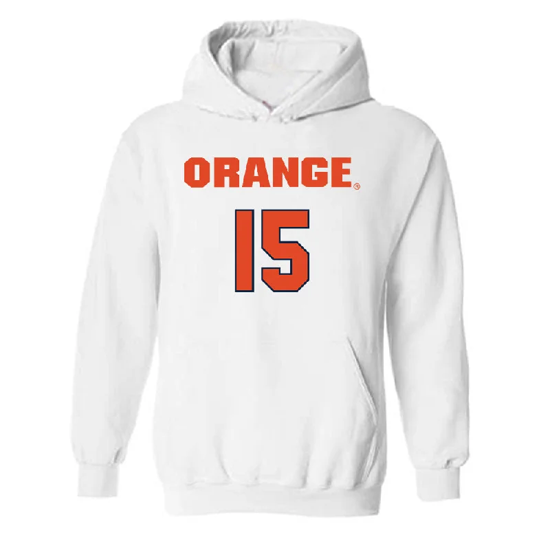 Syracuse - NCAA Women's Basketball : Angelica Velez - Classic Shersey Hooded Sweatshirt Hoodie with Back Slit Movement Comfort Syracuse - NCAA Women's Basketball : Angelica Velez - Classic Shersey Hooded Sweatshirt Hoodie with Back Slit Movement Comfort