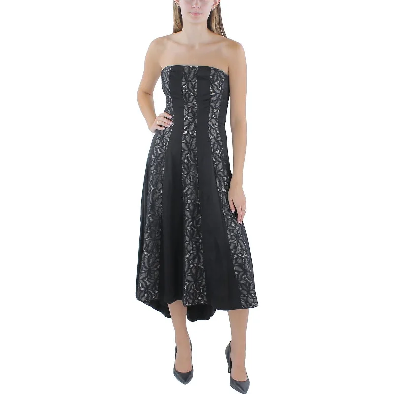 Donna Karan Womens Strapless Special Occasion Evening Dress Tunics Silk luxurious
