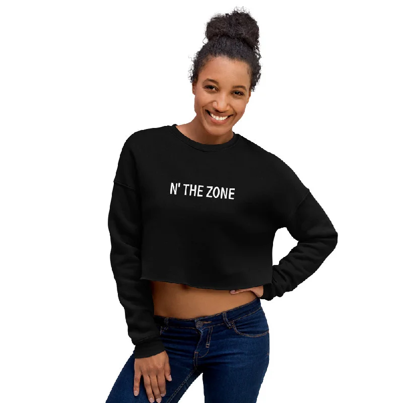 Women's Zone Crop Sweatshirt Hoodie with Illustration Artistic Creative
