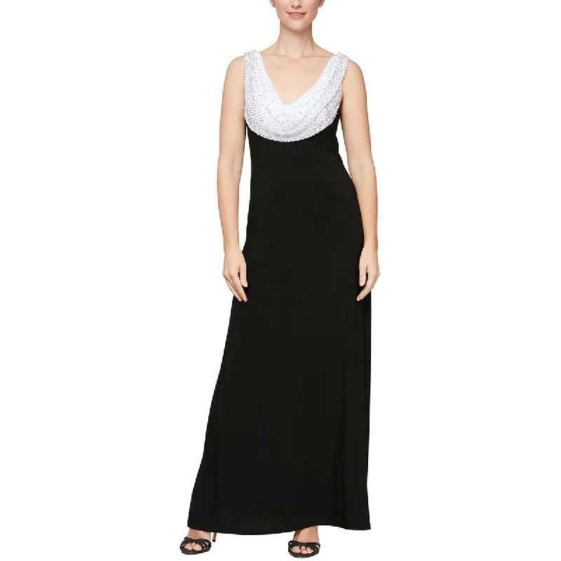 Alex Evenings Womens Beaded Cowl Neck Evening Dress Tunics Essential wardrobe