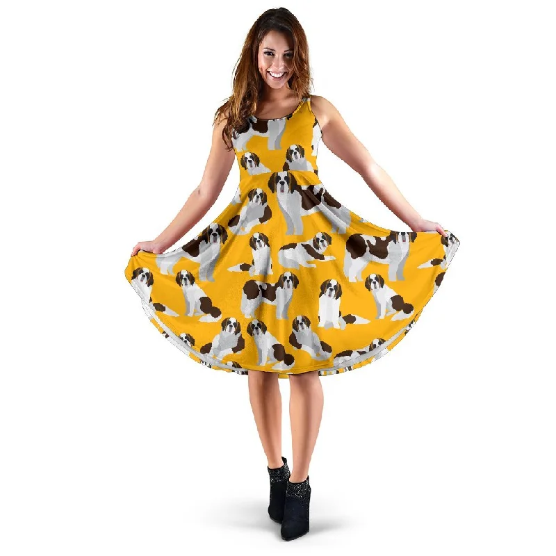 St Bernard Yellow Pattern Print Dress Tunics Trousers formal