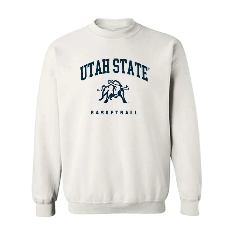 Utah State - NCAA Women's Basketball : Isabella Tanedo - Crewneck Sweatshirt Hoodie with Ribbed Cuffs Snug Fit Comfort Utah State - NCAA Women's Basketball : Isabella Tanedo - Crewneck Sweatshirt Hoodie with Ribbed Cuffs Snug Fit Comfort