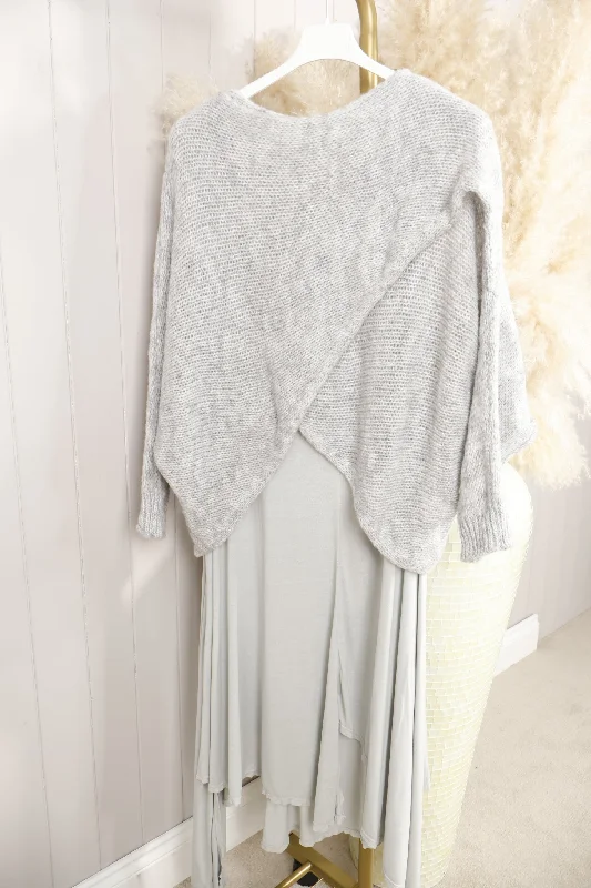 Monica Two Piece Dress Grey Tunics stripes playful