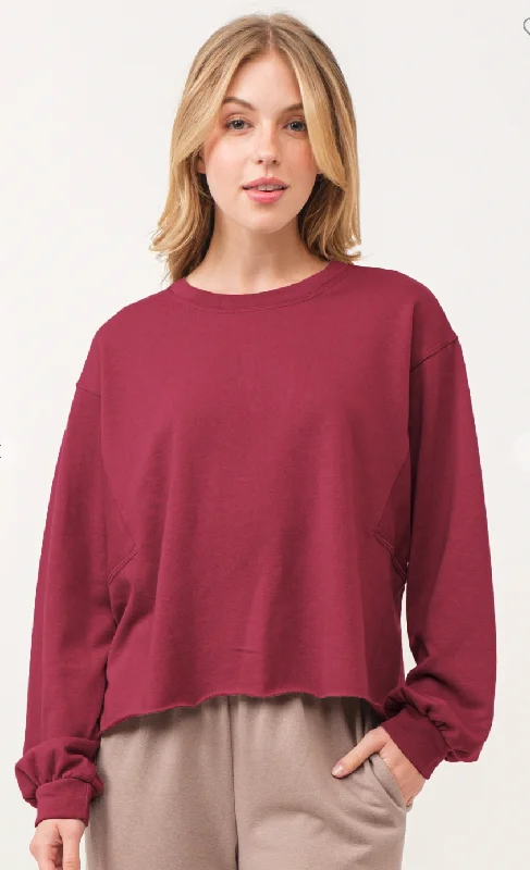 D2578 - Sweatshirt Hoodie with Relaxed Fit Easy Casual