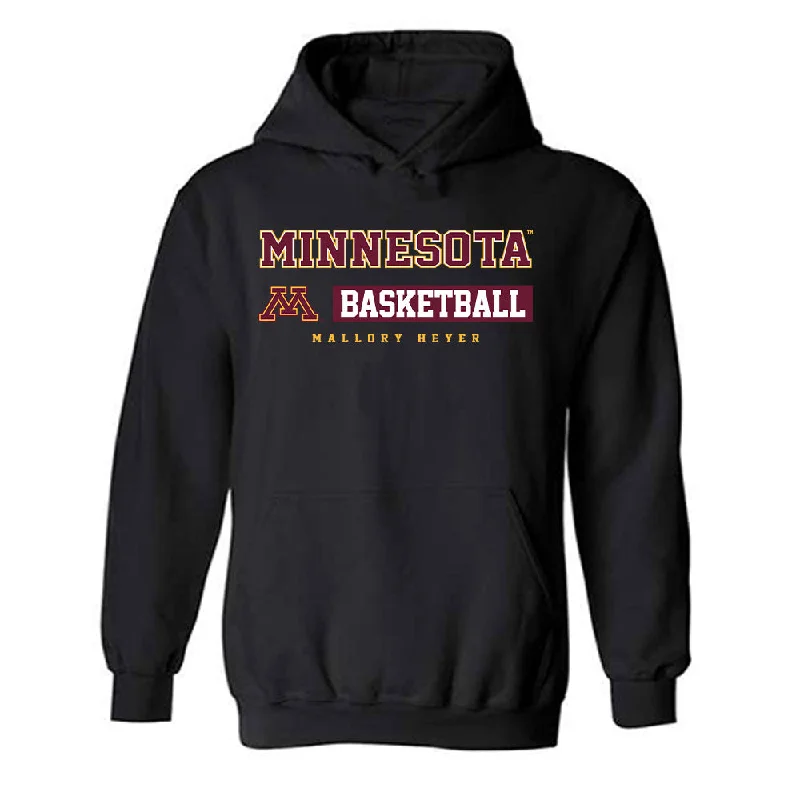 Minnesota - NCAA Women's Basketball : Mallory Heyer - Classic Fashion Shersey Hooded Sweatshirt Hoodie with Zipper Placket Modern Functional Minnesota - NCAA Women's Basketball : Mallory Heyer - Classic Fashion Shersey Hooded Sweatshirt Hoodie with Zipper Placket Modern Functional