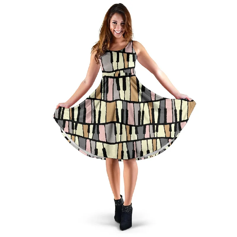 Piano Print Pattern Dress Tunics Sale discount