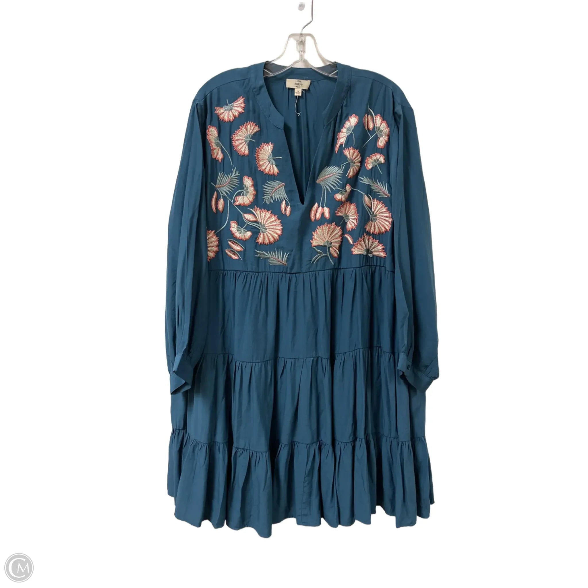 Dress Casual Short By Entro In Blue, Size: 1x Halter Neckline Beach
