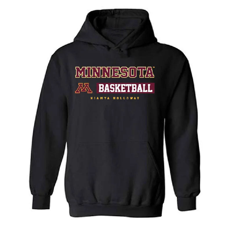 Minnesota - NCAA Women's Basketball : Niamya Holloway - Classic Fashion Shersey Hooded Sweatshirt Hoodie with Button Placket Classic Preppy Minnesota - NCAA Women's Basketball : Niamya Holloway - Classic Fashion Shersey Hooded Sweatshirt Hoodie with Button Placket Classic Preppy