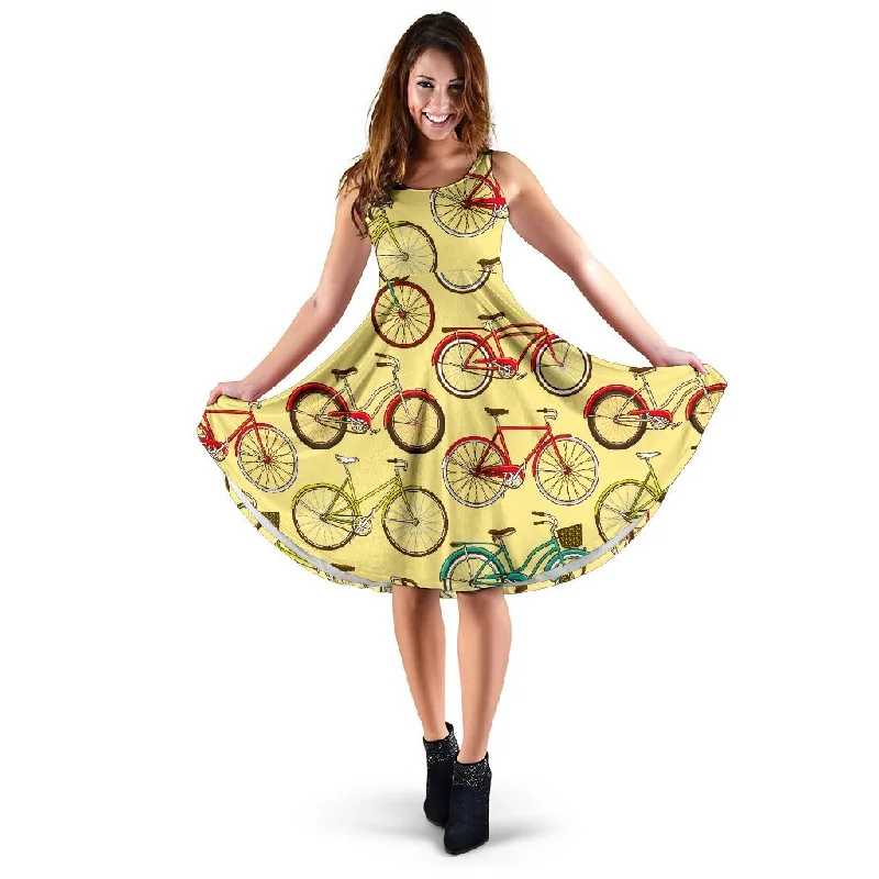 Pattern Print Bicycle Dress Tunics Occasion special