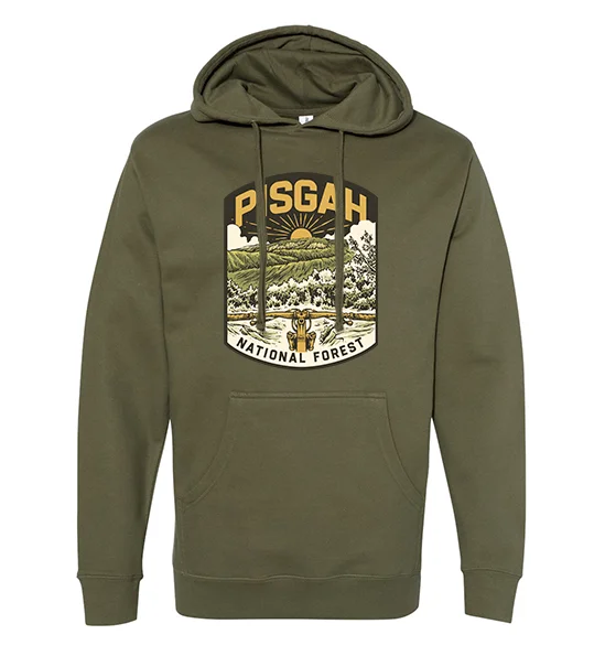 Pisgah Looking Glass - Unisex Hoodie Hoodie with Frayed Bohemian Relaxed