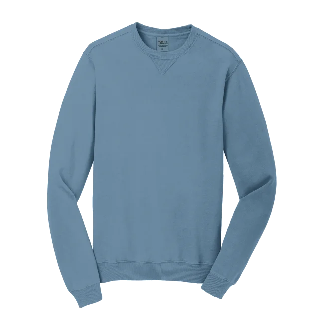 D1741  Pigment-Dyed Crew Neck Sweatshirt Hoodie with Tied Waist Feminine Flattering