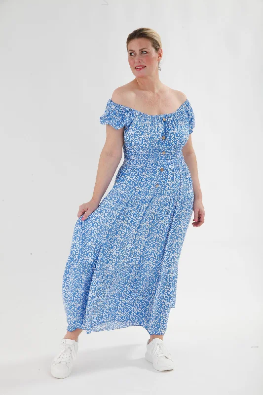 Amy Animal Print Dress Cornflower Blue Tunics Chinos classic