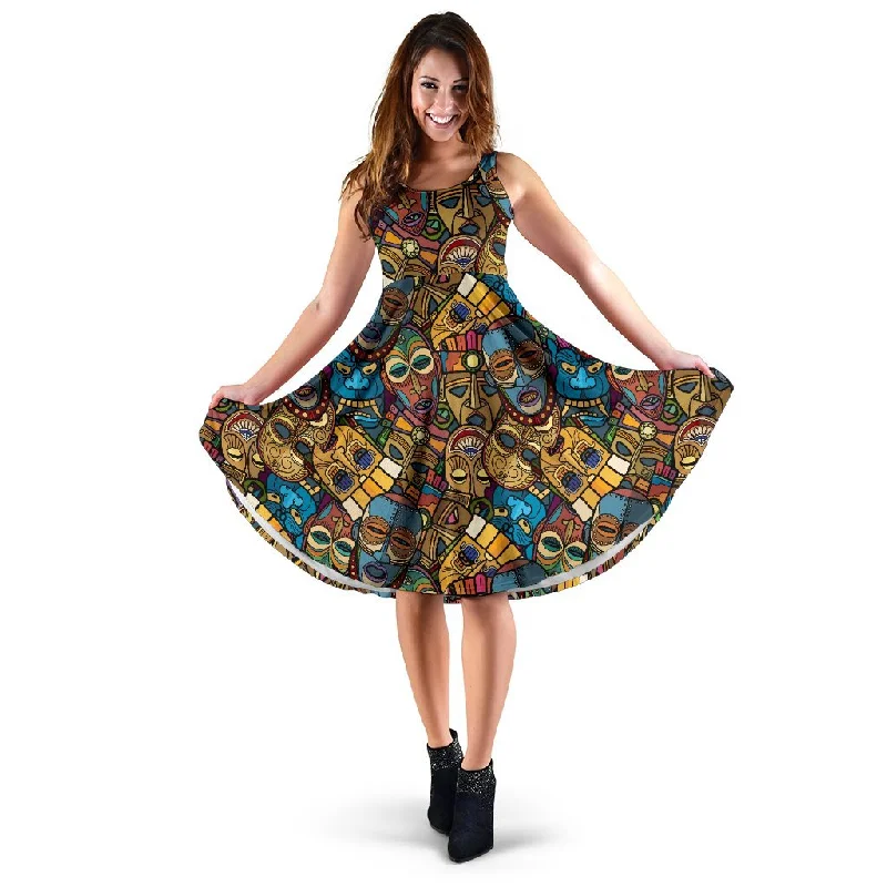 Totem Print Pattern Dress Tunics New arrival