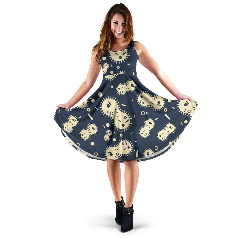 Virus Bacteria Print Pattern Dress Tunics Review highly