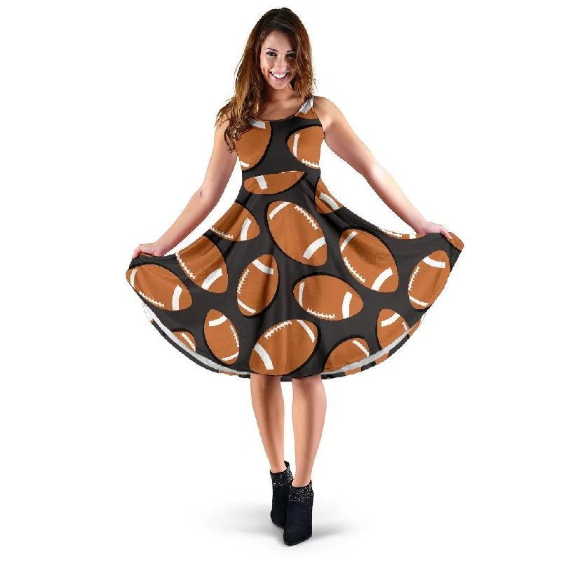 Rugby Ball American Football Print Pattern Dress Tunics Bestseller popular