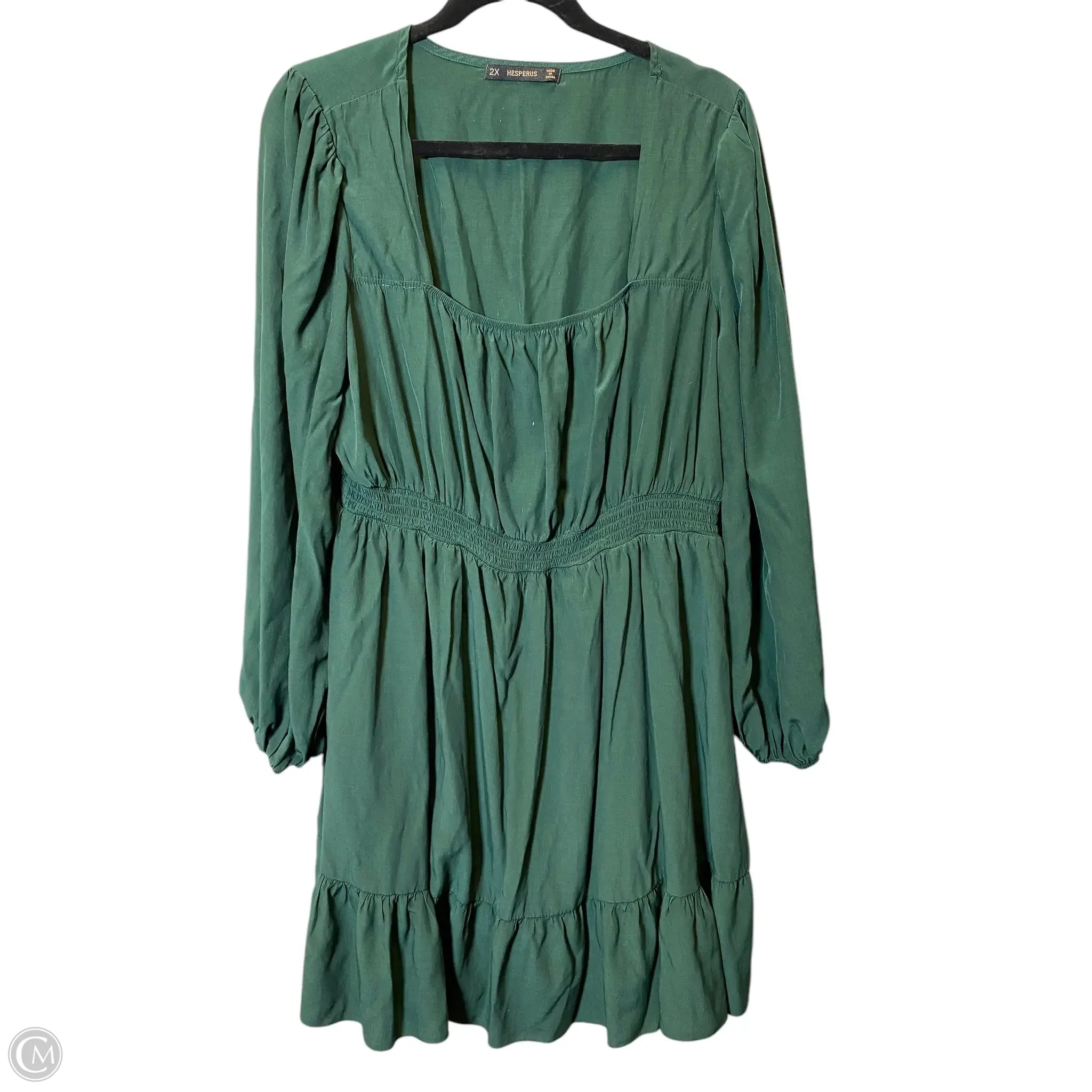 Dress Casual Short By Cmc In Green, Size: 2x Tunics Stylish elegant