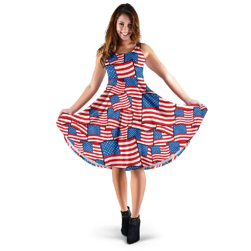 Patriot Pattern Print Dress Tunics Exclusive limited