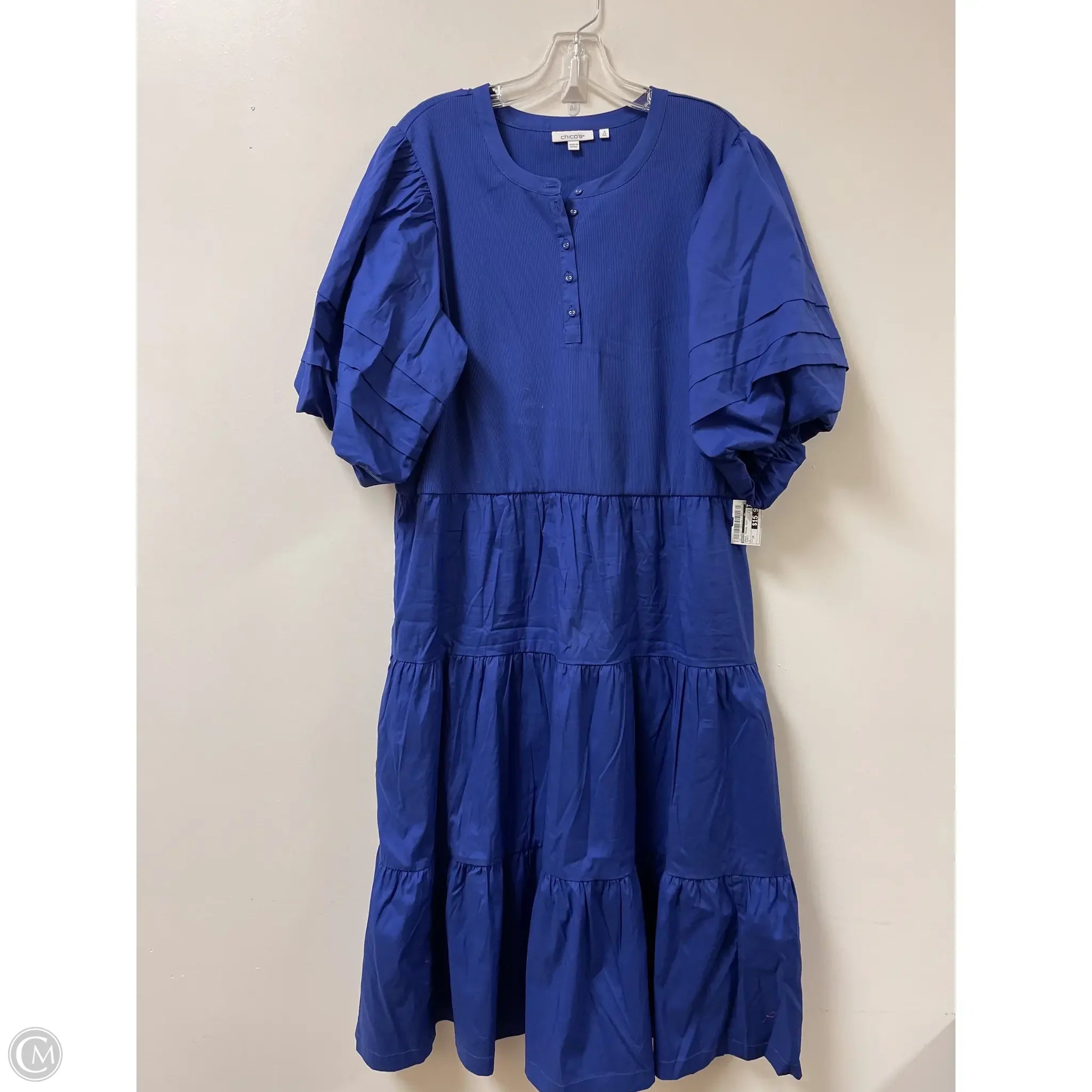 Dress Casual Midi By Chicos In Purple, Size: 2x Tunics Wedding white
