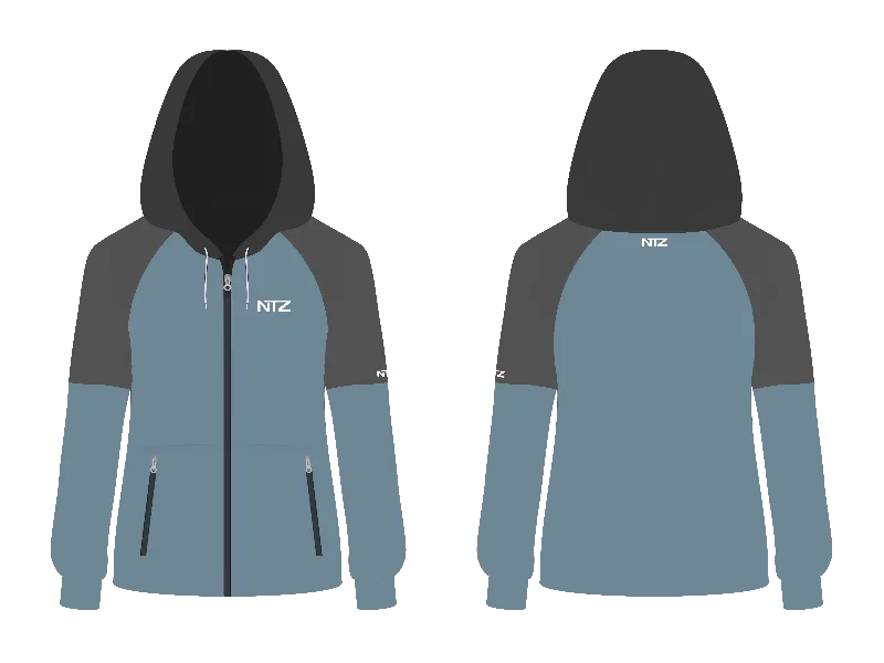 Women's NTZ Two-Tone Gray Hoodie Hoodie with Ribbed Cuffs Snug Fit Comfort