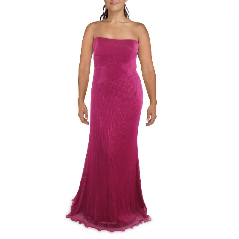 Rene Ruiz Collection Womens Metallic Long Evening Dress Shift Classic Vintage