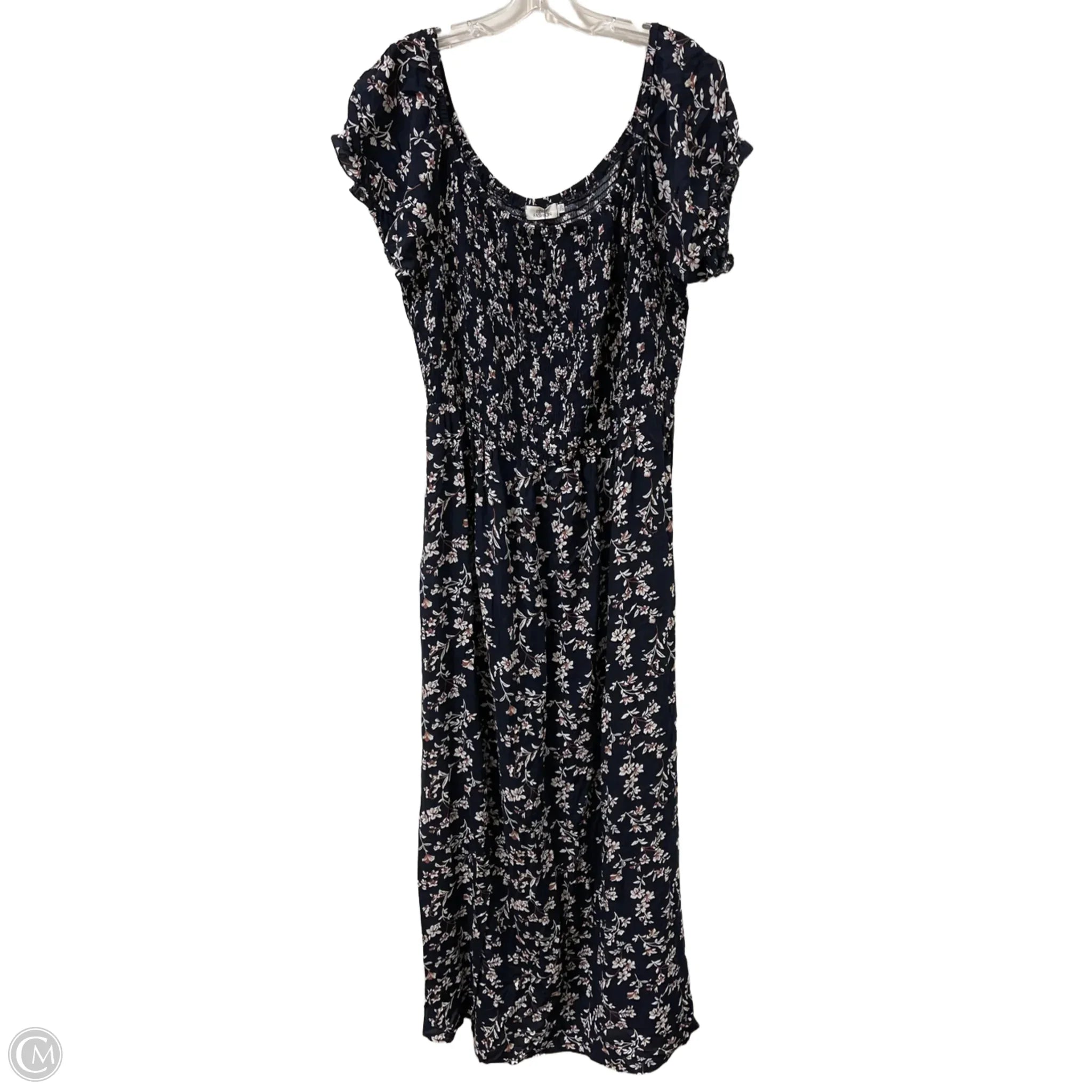 Dress Casual Maxi By Clothes Mentor In Navy, Size: 3x Pencil Office Professional