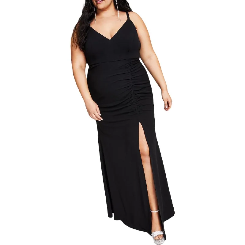 Emerald Sundae Womens Shirred Crepe Evening Dress Tunics Lace romantic
