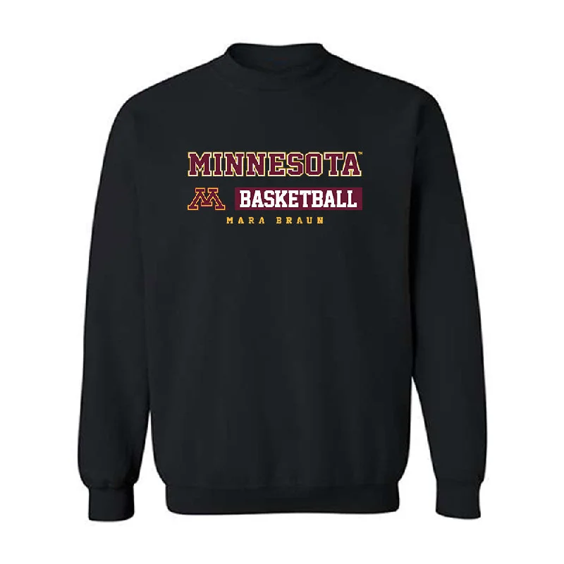 Minnesota - NCAA Women's Basketball : Mara Braun - Classic Fashion Shersey Crewneck Sweatshirt Hoodie with Hidden Zipper Minimalist Clean Minnesota - NCAA Women's Basketball : Mara Braun - Classic Fashion Shersey Crewneck Sweatshirt Hoodie with Hidden Zipper Minimalist Clean