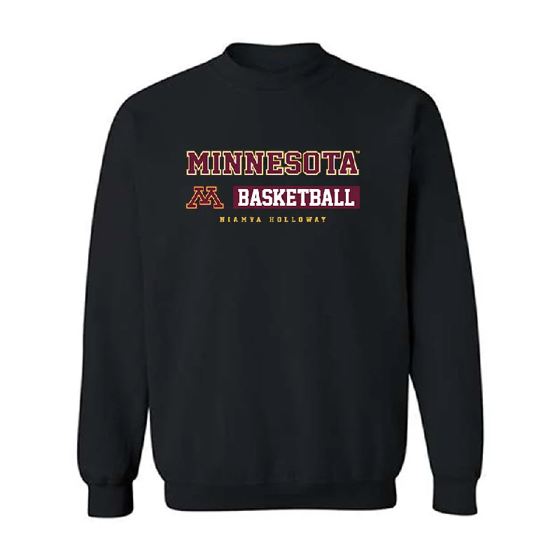 Minnesota - NCAA Women's Basketball : Niamya Holloway - Classic Fashion Shersey Crewneck Sweatshirt Hoodie with Exposed Zipper Edgy Industrial Minnesota - NCAA Women's Basketball : Niamya Holloway - Classic Fashion Shersey Crewneck Sweatshirt Hoodie with Exposed Zipper Edgy Industrial
