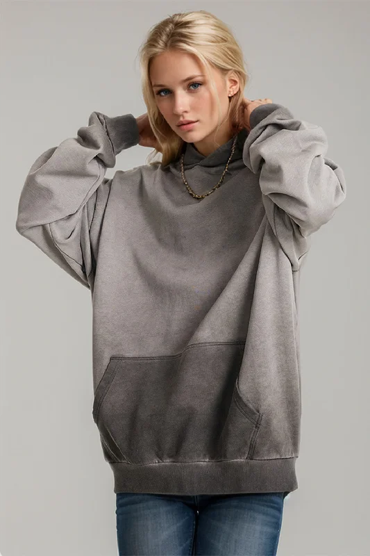 Drop Shoulder Long Sleeve Hoodie with Kangaroo Pocket Hoodie with Print Artistic Unique Drop Shoulder Long Sleeve Hoodie with Kangaroo Pocket Hoodie with Print Artistic Unique