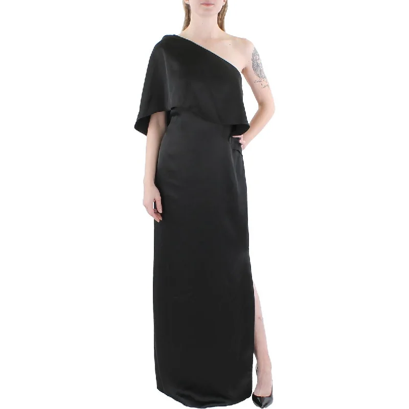 Lauren Ralph Lauren Womens Fold-Over Satin Evening Dress Tunics Solid Classic