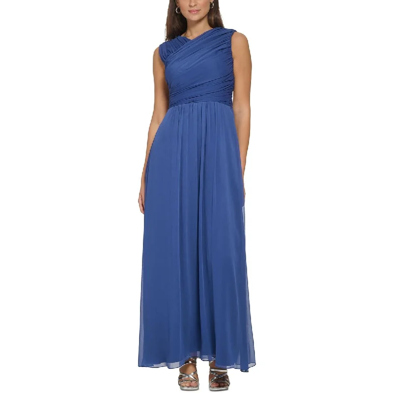 DKNY Womens Chiffon Ruched Evening Dress Tunics Sophisticated sleek