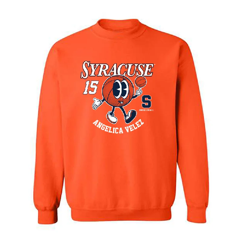 Syracuse - NCAA Women's Basketball : Angelica Velez - Fashion Shersey Crewneck Sweatshirt Hoodie with Hem Drawcord Adjustable Customizable Syracuse - NCAA Women's Basketball : Angelica Velez - Fashion Shersey Crewneck Sweatshirt Hoodie with Hem Drawcord Adjustable Customizable
