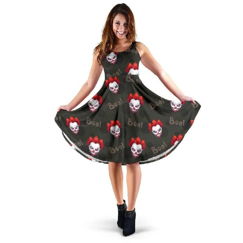 Scary Clown Print Pattern Dress Tunics Custom made